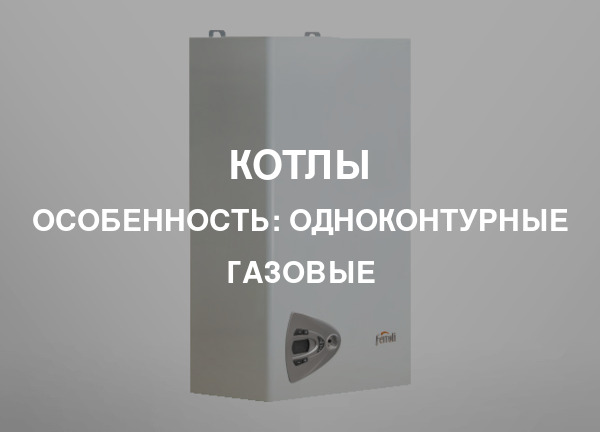 Особенность: Одноконтурные газовые